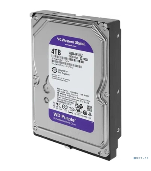Жесткий диск Western Digital 4TB 5400 Purple Pro Surveillance, Cache 128MB