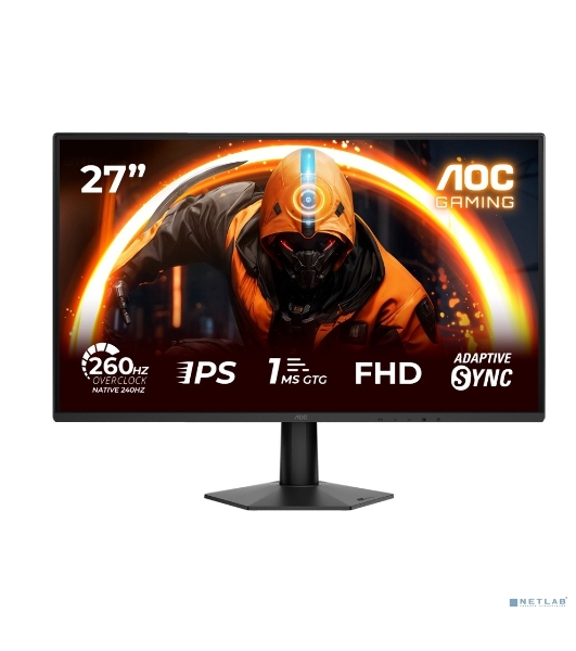 Монитор 27' AOC 27G50Z Fast IPS, 1920x1080, 260Hz, 1ms, 300сd/m, 3000:1 2xHDMI(2.0), DP(1.4), Vesa 100, Black