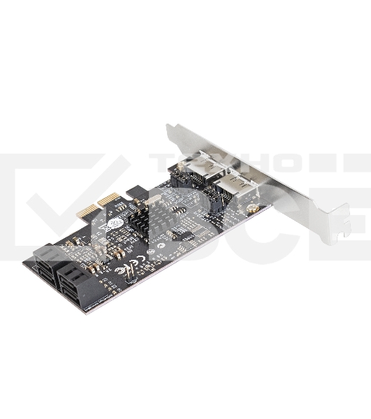 Контроллер ExeGate EXE-504 PCI-E 2.0, SATA3 RAID, 4 int+2 ext (OEM)