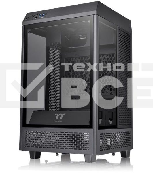 Корпус Thermaltake The Tower 100 черный без БП ATX 2x120mm 2xUSB3.0 1xUSB3.1 audio bott PSU