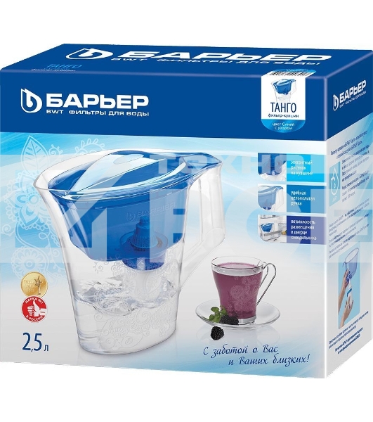 Фильтр для воды Барьер Танго пурпурный с узором