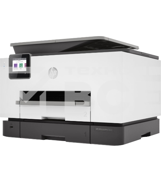 МФУ струйный HP Officejet Pro 9023 AiO (1MR70B), A4, цветной, до 24 стр/мин. (ч/б) до 20 стр/мин. (цвет), скан. до 15 стр/мин. (ч/б) 8 стр/мин. (цвет), 1200x1200dpi, USB, RJ-45, Wi-Fi, Air Print