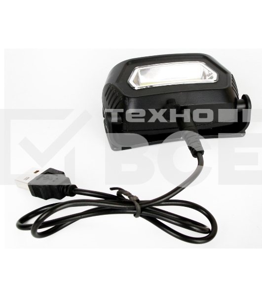 Фонарь налобный Ultraflash LED5359 (аккум 5В черный COB 3 Ватт, 3 реж.,пласт.,бокс)