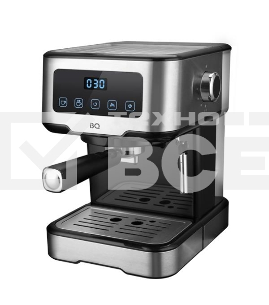 Кофеварка эспрессо (рожковая) BQ CM9000 серебристый, исп. кофе - молотый, 1.5 л, 1100 Вт, 15 Бар.