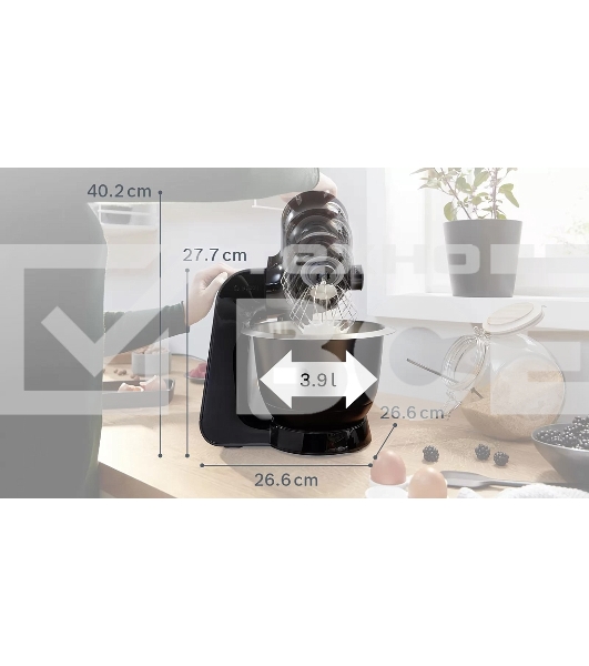 Кухонный комбайн Bosch 1000 Вт, цвет черный