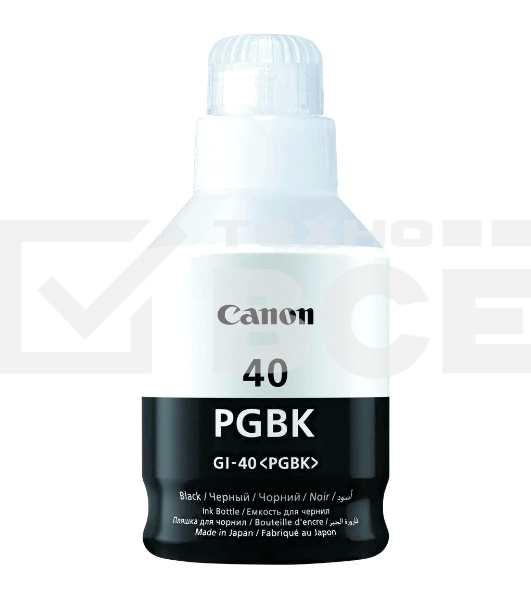 Контейнер с чернилами Canon GI-40 BK для GM2040/G5040/G6040. Черный. 6000 страниц.