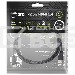 Кабель аудио-видео Cactus CS-HDMI.1.4-2 HDMI (m)/HDMI (m) 2м. Позолоченные контакты черный, фото2