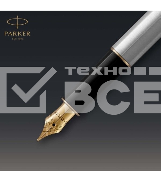 Ручка перьевая Parker Sonnet Core F527 (CW1931504) Stainless Steel GT F сталь нержавеющая подар.кор.