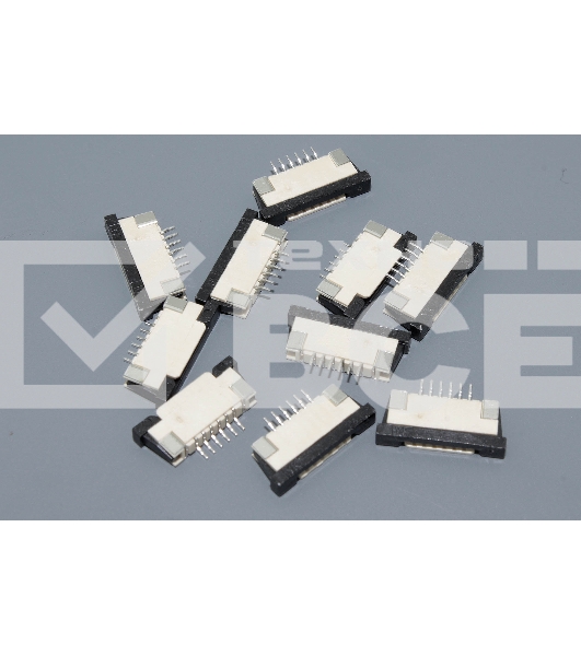 Разъем FPC Half Coverage Top Contact 1.0K-BS-6PWB 6 pin высота 2мм шаг 1мм 10 шт
