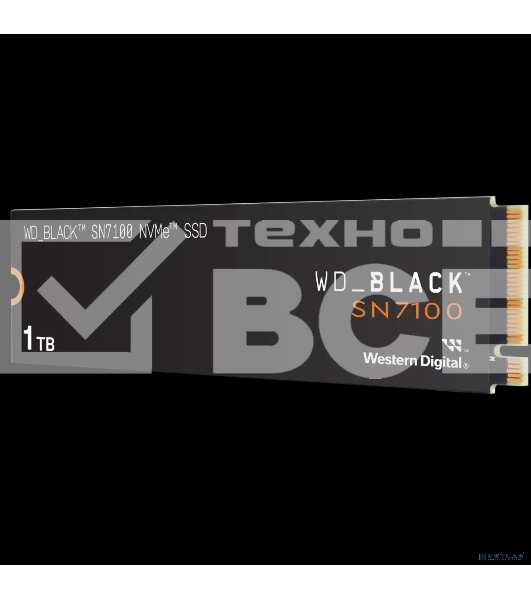 Накопитель SSD 1Tb WD черный SN7100, M.2 2280, PCI-E 3x4, R/W - 7250/6900 Mb/s 3D-NAND TLC