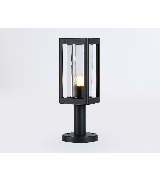 Светильник Ambrella light ST2411 BK/CL черный/прозрачный IP54 E27 max 40W 110*110*350