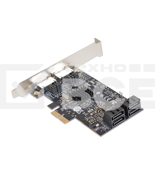 Контроллер ExeGate EXE-504 PCI-E 2.0, SATA3 RAID, 4 int+2 ext (OEM)