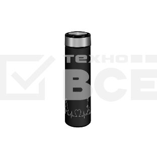 Термос LARA LR04-19 (черный /сталь) 420мл, soft touch, фильтр-ситечко для заваривания