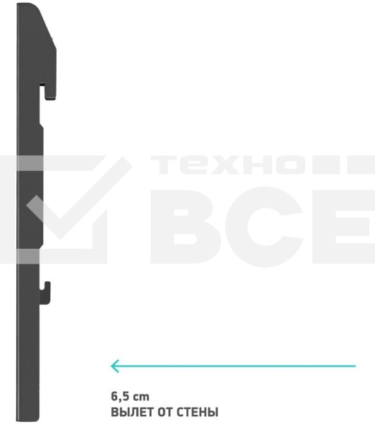 Вертикальные направляющие для видеостен нерегулируемые ONKRON FAV-1 черный