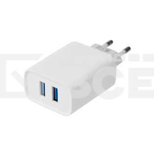 Сетевое зарядное устройство Rexant 2 x USB, 5V, 2.4 A, белое