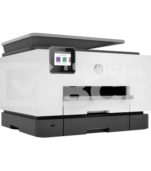 МФУ струйный HP Officejet Pro 9023 AiO (1MR70B), A4, цветной, до 24 стр/мин. (ч/б) до 20 стр/мин. (цвет), скан. до 15 стр/мин. (ч/б) 8 стр/мин. (цвет), 1200x1200dpi, USB, RJ-45, Wi-Fi, Air Print
