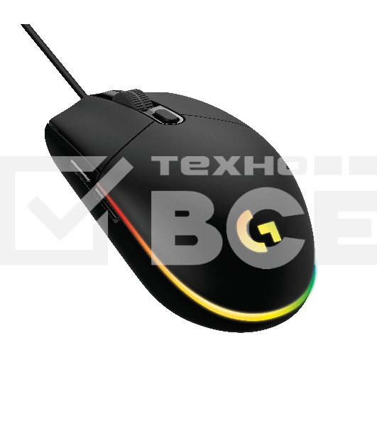Мышь проводная Logitech G102 LIGHTSYNC черный, 8000 dpi, USB, кнопки - 6