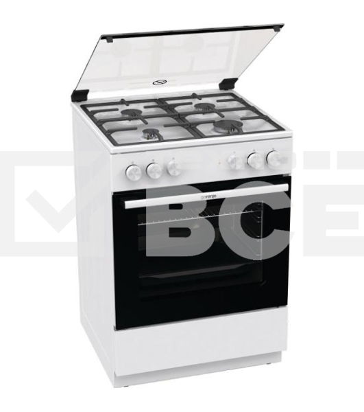 Комбинированная плита Gorenje GK6A20WF белый реш.чугун