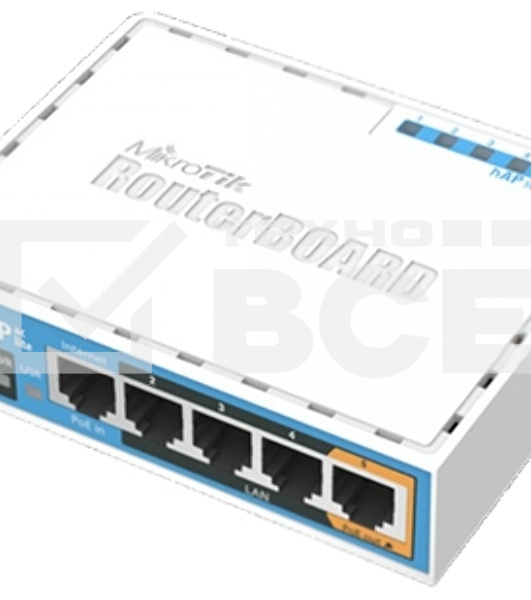 Роутер MikroTik RB952Ui-5ac2nD 2.4+5 ГГц, 802.11a/b/g/n/ac, MIMO 2x2, 5x Ethernet
