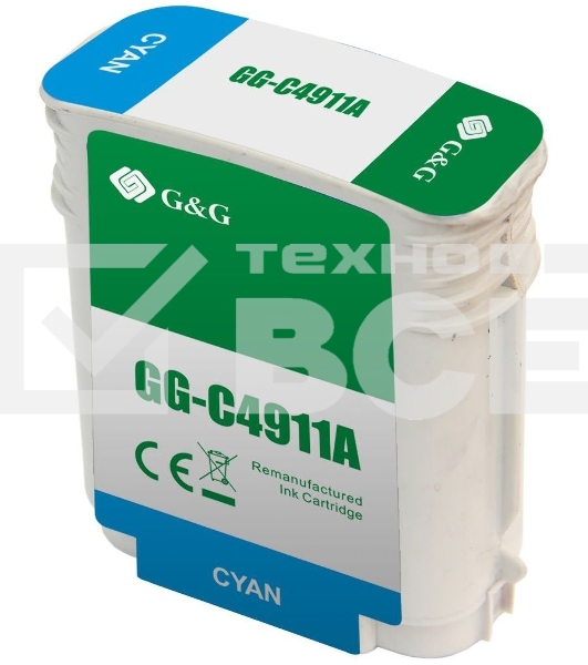 Картридж струйный G&G GG-C4911A голубой (72мл) для HP DJ 500/800C
