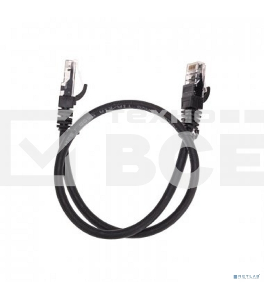 Патч-корд U/UTP Rexant категория 6, RJ45-RJ45, неэкранированный, 26AWG, LSZH, черный, 0.5 м