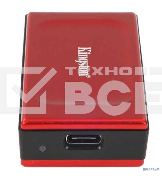 Твердотельный накопитель Kingston External SSD XS1000, 2000GB, Type-C/A, USB 3.2 Gen 2, R/W 1050/1000MB/s, 70x33x14mm, 29g., Red (5 лет)