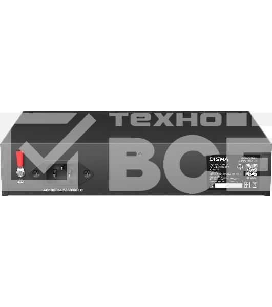 Коммутатор Digma DSW708G-2S-T (L2+) 8x1Гбит/с 2SFP управляемый