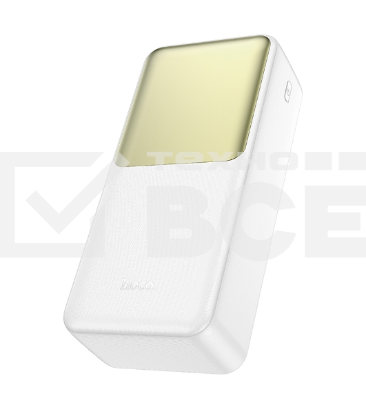 Портативный аккумулятор Hoco J136B, 30000мА·ч, QC/PD, 3A, с дисплеем, белый