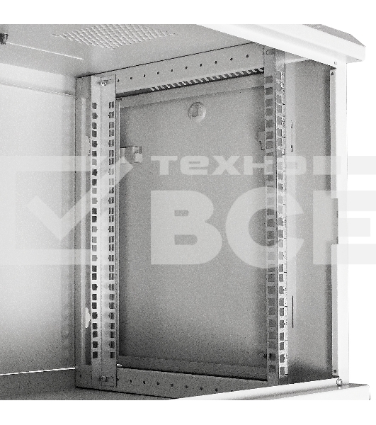 Шкаф телекоммуникационный 19' настенный 9U ExeGate EC-WM-9U.450.M.GREY (19', 9U, 600x450x500 мм (ШхГхВ), передняя дверь металл, съемные боковые панели, пыле- и влагозащита IP23, светло-серый RAL 7035)