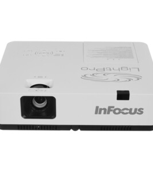 Проектор INFOCUS IN1036 3LCD, 5000 lm, WXGA, 1.371.65:1, 50000:1, (Full 3D), 16W, 2хHDMI 1.4b, VGA in, CompositeIN, 3,5 audio IN, RCAx2 IN, USB-A, VGA out, 3,5 audio OUT, RS232, Mini USB B serv, RJ45, 3,3 кг