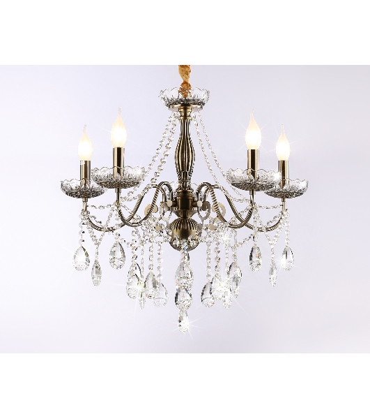 Светильник Ambrella light TR4949/5 SB/CL бронза/прозрачный E14/5 max 40W D620*585