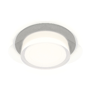 Комплект встраиваемого светильника Ambrella light XC7623040 SGR/FR/CL серый песок/белый матовый/прозрачный MR16 GU5.3 (C7623, N7160)