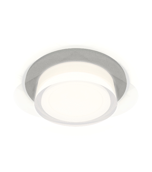 Комплект встраиваемого светильника Ambrella light XC7623040 SGR/FR/CL серый песок/белый матовый/прозрачный MR16 GU5.3 (C7623, N7160)