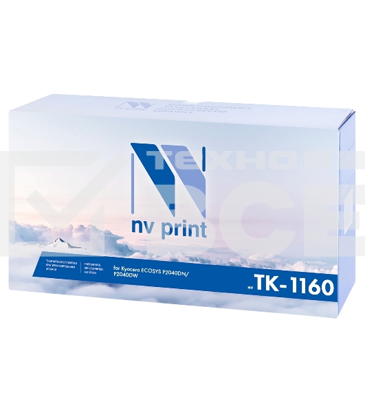 Картридж NVPrint совместимый NV-TK-1160 (БЕЗ ЧИПА) для Kyocera P2040dn/ P2040dw (7200k)