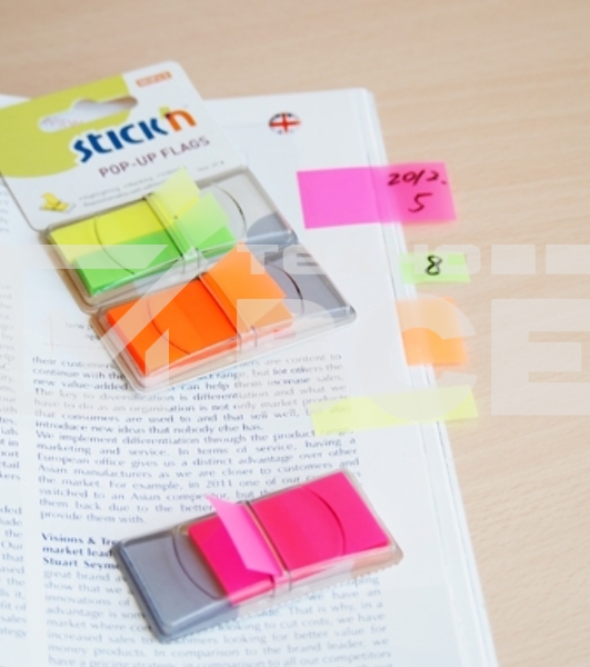 Закладки самокл. индексы пластиковые Stick`n 26013 25x45мм 1цв.в упак. 50лист Z-сложение блистер