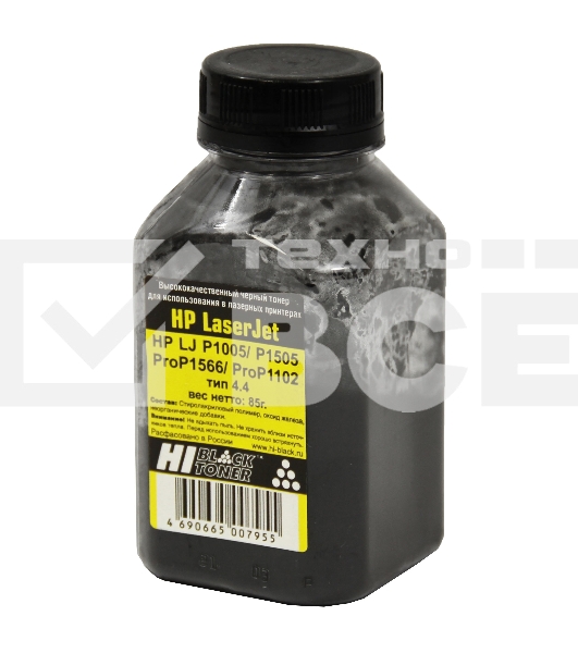 Тонер Hi-Black для HP LJ P1005/P1505/ProP1566/ProP1102 (Hi-Black) Тип 4.4, 85 г, банка