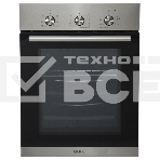 Встраиваемая электрическая духовка Korting OKB 4630 CMX / 59.6 х 45 x 55 см, 6 режимов нагрева, механическое управление, утапливаемые переключатели, таймер, нержавеющая сталь, фото 1
