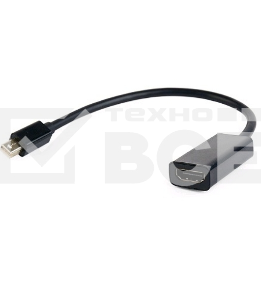 Переходник miniDisplayPort - HDMI, Cablexpert A-mDPM-HDMIF-02, 20M/19F, кабель 15см, черный, пакет