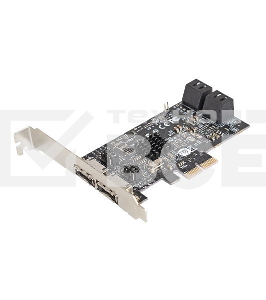 Контроллер ExeGate EXE-504 PCI-E 2.0, SATA3 RAID, 4 int+2 ext (OEM)