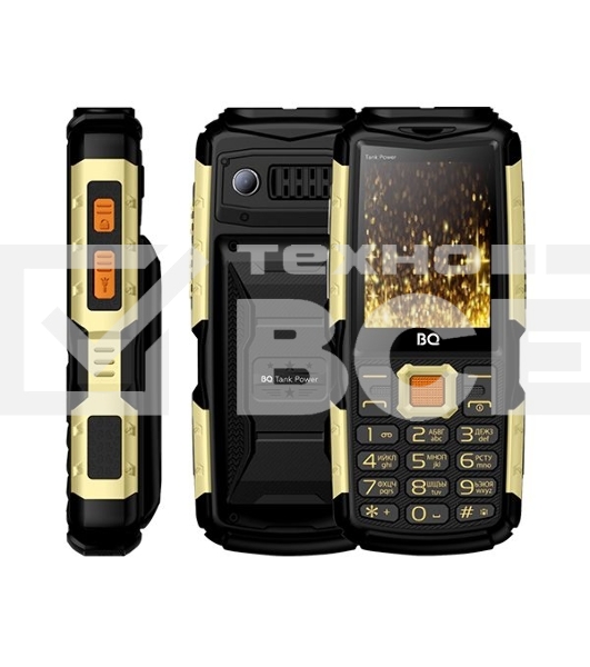 Мобильный телефон BQ 2430 Tank Power черный/серебристый
