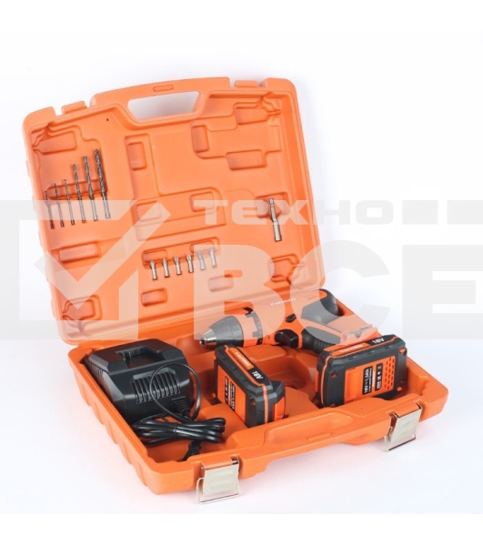 Дрель-шуруповерт аккумуляторная PATRIOT BR 180Li  Li-ion, 18В, 1.5 Aч, 52 Нм, 2 АКБ, кейс