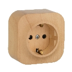Legrand Legrand 782280 Розетка с заземлением с защитными шторками (Дерево), фото 1