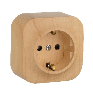 Legrand Legrand 782280 Розетка с заземлением с защитными шторками (Дерево)