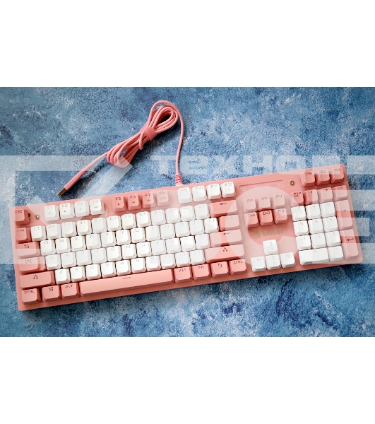 Клавиатура A4Tech Bloody B800 Dual Color проводная USB розовый/белый