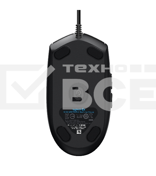 Мышь проводная Logitech G102 LIGHTSYNC черный, 8000 dpi, USB, кнопки - 6