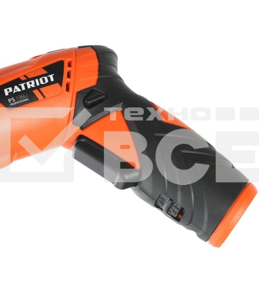 Отвертка аккумуляторная PATRIOT PS 136Li Li-Ion, 3.6 В/1,5 Ач, Реверс, 200 об/мин, 3,5 Нм, патрон: НЕХ 1/4