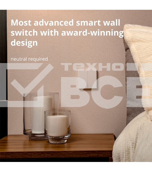 Выключатель умный Aqara Smart wall switch H1 (with neutral, double rocker) WS-EUK04