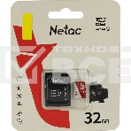 Карта памяти Netac P500 ECO 32GB MicroSDHC C10 up to 80MB/s, retail pack with SD Adapter, фото5