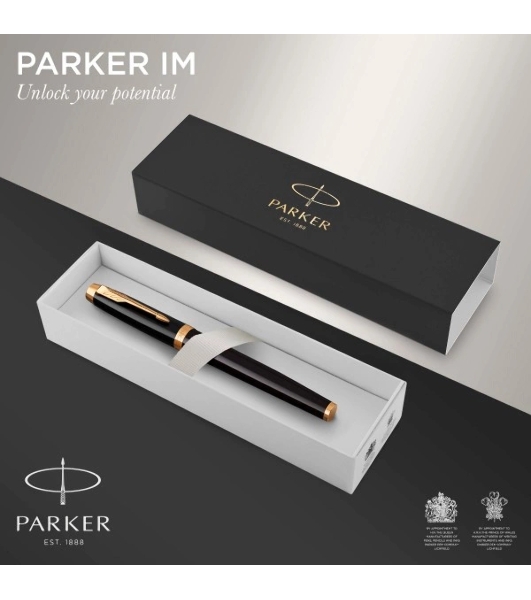 Ручка перьевая Parker IM Core F321 (CW1931645) Black GT F сталь нержавеющая подар.кор.