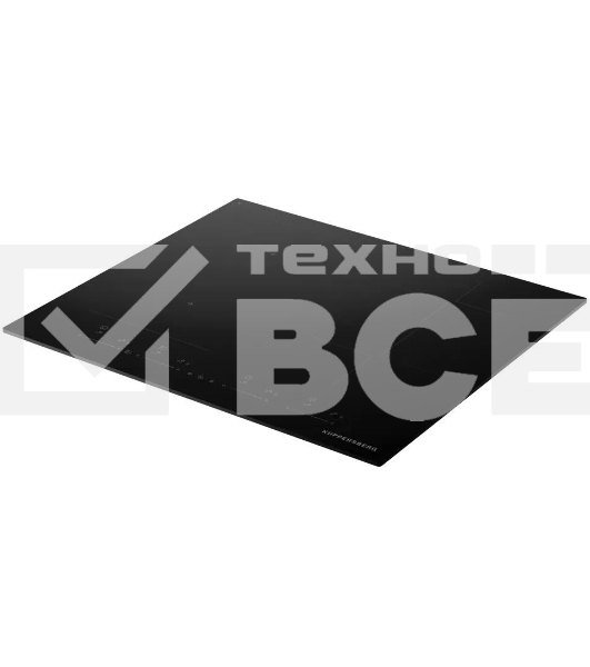 Варочная поверхность Kuppersberg ICI 616 60 см, индукция, High-Tech, inverter, прямой край, 9 уровней мощности, бустер, Stop and Go, Bridge zone, автоматическое отключение, таймер, индикатор остаточного тепла, сенсорное/слайдерное управление, цвет черный